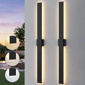 2 Pack 57.5in LED Outdoor Wall Lights, 3CCT & 10%-100% Dimmable, IP65 Waterproof, Black Modern Exterior Lighting Fixtures, Linear Long Exterior Wall Light for Carport,Patio,Hallway 2 Pack 57.5in LED Outdoor Wall Lights, 3CCT & 10%-100% Dimmable, IP65 Waterproof, Black Modern Exterior Lighting Fixtures, Linear Long Exterior Wall Light for Carport,Patio,Hallway