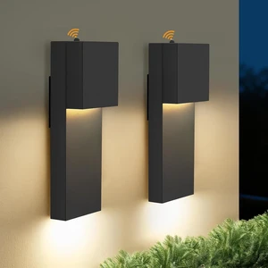 tewei 15'' Modern LED Outdoor Wall Sconce, Black Dusk to Dawn Wall Lights tewei 15'' Modern LED Outdoor Wall Sconce, Black Dusk to Dawn Wall Lights