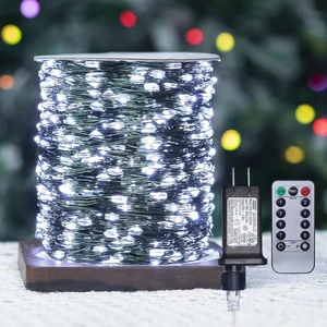 400FT 1200LEDs Fairy Lights Plug in,Green Wire,Cool White 400FT 1200LEDs Fairy Lights Plug in,Green Wire,Cool White