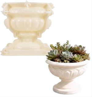 Milisten Concrete Planter Mold, 9.65×10.2 in Reusable Cement Flower Pot, DIY Garden Decor for Planters, Birdbaths and Statues, Durable Plastic Molds for Beginners and Professionals Milisten Concrete Planter Mold, 9.65×10.2 in Reusable Cement Flower Pot, DIY Garden Decor for Planters, Birdbaths and Statues, Durable Plastic Molds for Beginners and Professionals