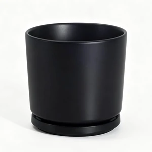 Ekirlin 7 inch Plant Pots,Ceramic Flower Planters Indoor,Modern Succulents Containers with Drain Hole Saucer,Decorate Home,Office & Outdoor (Black) Ekirlin 7 inch Plant Pots,Ceramic Flower Planters Indoor,Modern Succulents Containers with Drain Hole Saucer,Decorate Home,Office & Outdoor (Black)