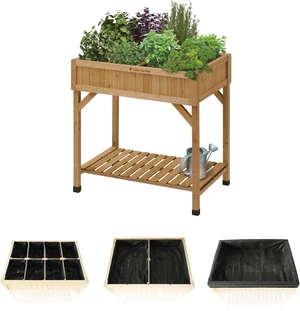 VegTrug® Custom Herb Planter, Durable and Rectangular Outdoor Planter, Natural VegTrug® Custom Herb Planter, Durable and Rectangular Outdoor Planter, Natural