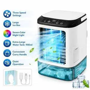 Personal Air Conditioner Cooler Fan Portable Mini Space Cooler 3-Speed Settings Personal Air Conditioner Cooler Fan Portable Mini Space Cooler 3-Speed Settings