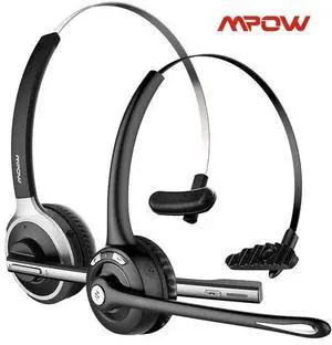 Trucker Bluetooth 5.0 Wireless Headset With Noise Cancelling Mic For Phones PC Trucker Bluetooth 5.0 Wireless Headset With Noise Cancelling Mic For Phones PC