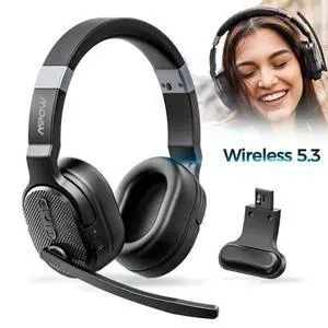 Mpow Wireless Trucker Bluetooth Headset With Noise Cancelling Mic For Phones PC Mpow Wireless Trucker Bluetooth Headset With Noise Cancelling Mic For Phones PC