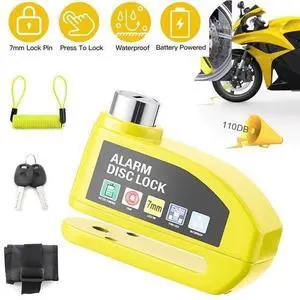 Motorcycle Bicycle Anti-theft Wheel Disc Brake Lock Security Alarm Waterproof US Motorcycle Bicycle Anti-theft Wheel Disc Brake Lock Security Alarm Waterproof US