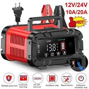 12V/24V 20A Smart Battery Charger Lithium LiFePO4 Lead-Acid Car Battery Charger 12V/24V 20A Smart Battery Charger Lithium LiFePO4 Lead-Acid Car Battery Charger