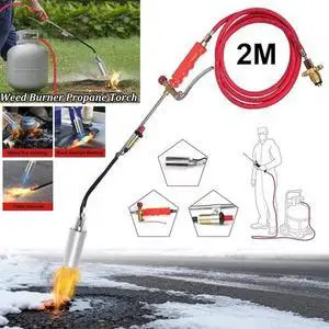 Propane Weed Torch Burner Ice Melter Push Button Igniter with 79" Hose Portable Propane Weed Torch Burner Ice Melter Push Button Igniter with 79" Hose Portable