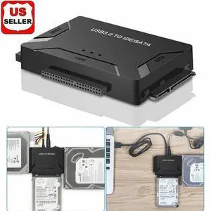 USB 3.0 to IDE & SATA Converter External Hard Drive Adapter Kit 2.5"/3.5" Cable USB 3.0 to IDE & SATA Converter External Hard Drive Adapter Kit 2.5"/3.5" Cable