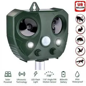 Upgraded Solar Ultrasonic Animal Repellent Dog Cat Skunk Deer Raccoon For Garden Upgraded Solar Ultrasonic Animal Repellent Dog Cat Skunk Deer Raccoon For Garden