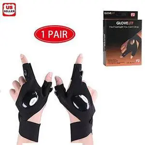 1 Pair LED Flashlight Gloves for Outdoor Fishing Camping Hiking Gloves Men Women 1 Pair LED Flashlight Gloves for Outdoor Fishing Camping Hiking Gloves Men Women