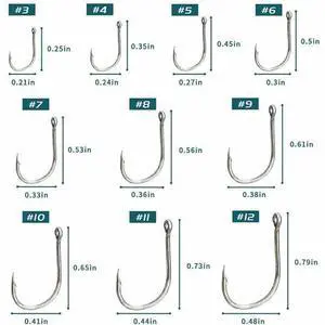 500pcs Fish Hooks 10 Sizes Fishing Black Silver Sharpened With Box Quality kit 500pcs Fish Hooks 10 Sizes Fishing Black Silver Sharpened With Box Quality kit