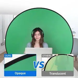 59" Green Screen Backdrop Collapsible Round Background For Chair Studio Photo 59" Green Screen Backdrop Collapsible Round Background For Chair Studio Photo