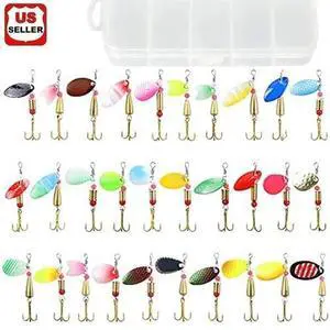 Lot of 30 Trout Spoon Metal Fishing Lures Spinner Baits Bass Tackle Colorful NEW Lot of 30 Trout Spoon Metal Fishing Lures Spinner Baits Bass Tackle Colorful NEW