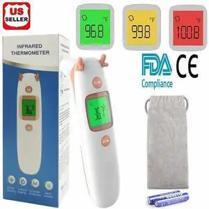 LCD Digital IR Infrared Thermometer Non-contact Temperature Gun Ear Forehead FDA LCD Digital IR Infrared Thermometer Non-contact Temperature Gun Ear Forehead FDA