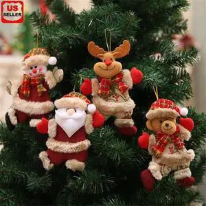 4Pcs Christmas Ornaments Gift Santa Claus Snowman Tree Toy Doll Hang Decorations 4Pcs Christmas Ornaments Gift Santa Claus Snowman Tree Toy Doll Hang Decorations