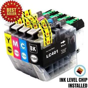 4pk LC401 LC-401 Ink Cartridges for Brother MFC-J1010DW MFC-J1012DW MFC-J1170DW 4pk LC401 LC-401 Ink Cartridges for Brother MFC-J1010DW MFC-J1012DW MFC-J1170DW