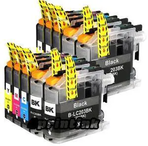 10pk Ink for LC203 Brother LC203xl mfc J480dw J460dw J485dw J680dw LC201 10pk Ink for LC203 Brother LC203xl mfc J480dw J460dw J485dw J680dw LC201