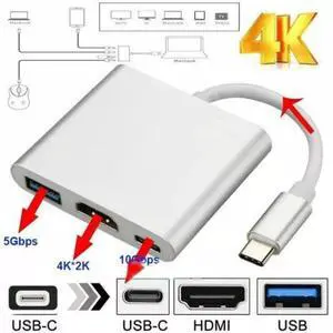 NEW USB Type C to HDMI HDTV TV Cable Adapter Converter For USB-C Phone Tablet NEW USB Type C to HDMI HDTV TV Cable Adapter Converter For USB-C Phone Tablet