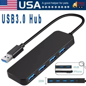 USB 3.0 Hub 4-Port USB Hub USB Splitter USB Expander for Laptops Flash Drive HDD USB 3.0 Hub 4-Port USB Hub USB Splitter USB Expander for Laptops Flash Drive HDD