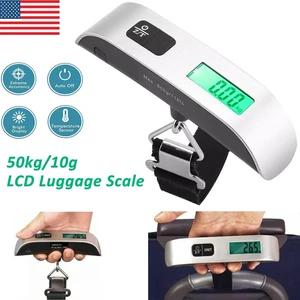 New Luggage Scale 110lb 50kg Portable Travel LCD Digital Hanging Weight New Luggage Scale 110lb 50kg Portable Travel LCD Digital Hanging Weight
