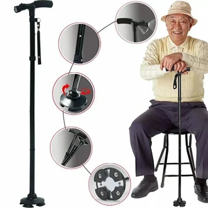 New Folding Walking Cane with LED Light, Adjustable Walking Stick with Carrying New Folding Walking Cane with LED Light, Adjustable Walking Stick with Carrying