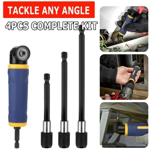 90 Degree Angle 1/4" Screwdriver Socket Adapter Drill Extension Attachment Tool 90 Degree Angle 1/4" Screwdriver Socket Adapter Drill Extension Attachment Tool