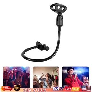 Adjustable Gooseneck Microphone Stand with Desk Clamp Fit for Radio Broadcasting Adjustable Gooseneck Microphone Stand with Desk Clamp Fit for Radio Broadcasting