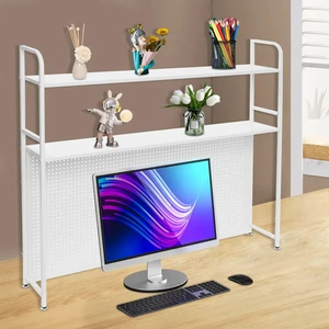 Desktop Bookshelf White Desktop Storage Organizer 2-tier For Office & Home Desktop Bookshelf White Desktop Storage Organizer 2-tier For Office & Home