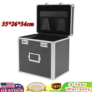 Portable Locking File Organizer Box for Home & Office Storage Portable Locking File Organizer Box for Home & Office Storage