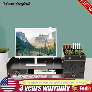 Computer Desktop Monitor Stand Riser Laptop Display Riser w/ Storage Organizer Computer Desktop Monitor Stand Riser Laptop Display Riser w/ Storage Organizer