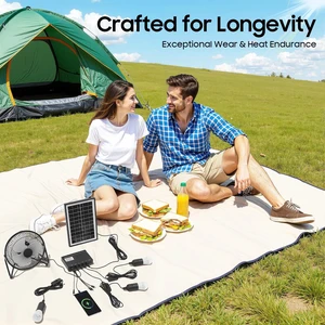 Solar Lighting & Fan Kits with 3 Bulbs USB Charging for Home Outdoor Camping Solar Lighting & Fan Kits with 3 Bulbs USB Charging for Home Outdoor Camping