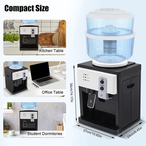 5 Gallon Top Loading Water Cooler Dispenser Countertop Hot+Cold Drinking Machine 5 Gallon Top Loading Water Cooler Dispenser Countertop Hot+Cold Drinking Machine
