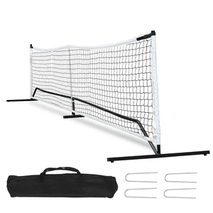 Portable Pickleball Game Tennis Net Powder Coated Frame Yard w/ Carry Bag&Stakes Portable Pickleball Game Tennis Net Powder Coated Frame Yard w/ Carry Bag&Stakes