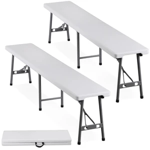 2PCS 6FT Plastic Folding Bench Portable Outdoor Bench for Picnic Camping Garden 2PCS 6FT Plastic Folding Bench Portable Outdoor Bench for Picnic Camping Garden