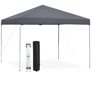 10 x 10 FT Pop Up Canopy Tent Adjustable Straight Leg Height w/ Wheeled Bag Rope 10 x 10 FT Pop Up Canopy Tent Adjustable Straight Leg Height w/ Wheeled Bag Rope