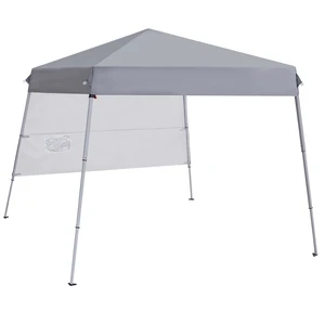 Outdoor Pop Up Canopy Beach Camping Canopy with 1 Sun Wall Backpack Bag Gray Outdoor Pop Up Canopy Beach Camping Canopy with 1 Sun Wall Backpack Bag Gray
