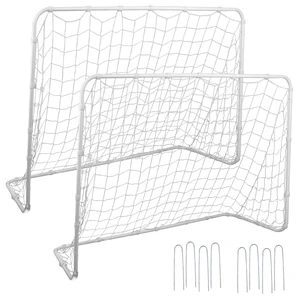 6x4 FT Post 2 Pack Soccer Goal Practice Football Net Steel Frame w/Durable Net 6x4 FT Post 2 Pack Soccer Goal Practice Football Net Steel Frame w/Durable Net