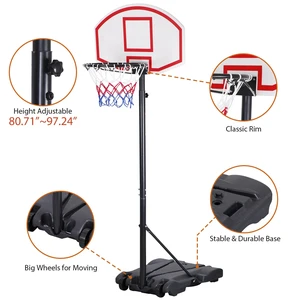 5.5-7FT Adjustable Basketball Hoop System Outdoor Kids Sports Yard Backboard 5.5-7FT Adjustable Basketball Hoop System Outdoor Kids Sports Yard Backboard