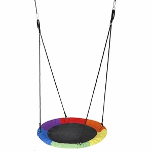 40" Saucer Tree Swing Outdoor Flying Saucer Rope Swing Platform w/Tree Strap 40" Saucer Tree Swing Outdoor Flying Saucer Rope Swing Platform w/Tree Strap