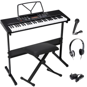 61 Key Electronic Keyboard Piano Organ with Microphone Stand Stool Earphone 61 Key Electronic Keyboard Piano Organ with Microphone Stand Stool Earphone