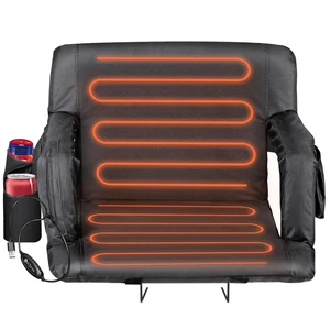 Foldable Heated Stadium Seats for Bleachers with Back Support and Wide Cushion Foldable Heated Stadium Seats for Bleachers with Back Support and Wide Cushion