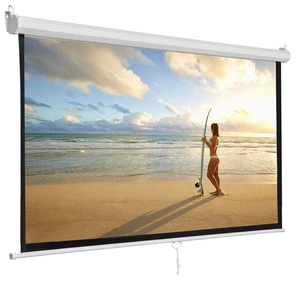 120'' Projector Screen Projection Screen Manual Pull Down HD Screen 1:1 Format 120'' Projector Screen Projection Screen Manual Pull Down HD Screen 1:1 Format