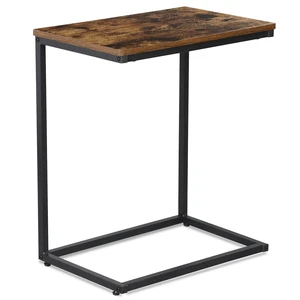 C Shaped End Table Small Side Couch Sofa Table with Metal Frame for Living Room C Shaped End Table Small Side Couch Sofa Table with Metal Frame for Living Room