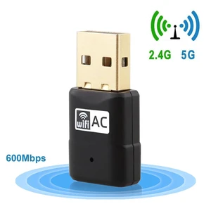 Mini USB WiFi Adapter Dual Band 600Mbps Wireless Network Dongle for PC Windows Mini USB WiFi Adapter Dual Band 600Mbps Wireless Network Dongle for PC Windows
