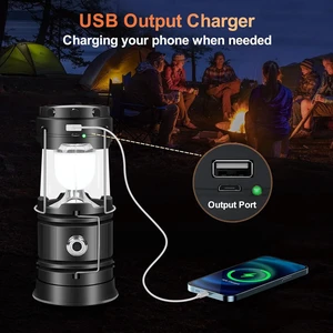 Solar Portable LED Flashlight USB Rechargeable Camping Tent Light Lantern Lamps Solar Portable LED Flashlight USB Rechargeable Camping Tent Light Lantern Lamps
