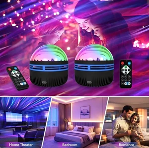 2x Northern Lights Projector with Remote CoLntrol,RGB Colorful Night Light Gifts 2x Northern Lights Projector with Remote CoLntrol,RGB Colorful Night Light Gifts