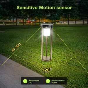 19.7" Solar Outdoor Light Pathway Garden Dusk to Dawn4.4w 3000k 600lm with Stake 19.7" Solar Outdoor Light Pathway Garden Dusk to Dawn4.4w 3000k 600lm with Stake