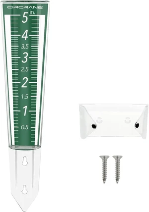 Easy-Read 5-Inch Capacity Rain Gauge with Hang Bracket for Accurate Measurement Easy-Read 5-Inch Capacity Rain Gauge with Hang Bracket for Accurate Measurement