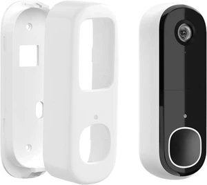 Secure Weatherproof Mounting Bracket for Arlo 2K Video Doorbell - White